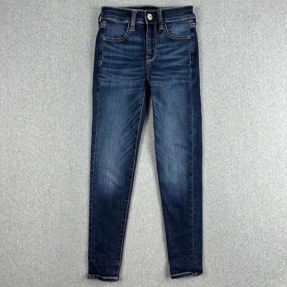 American Eagle Womens 00 Short High Rise Jegging Stretch Dark Wash‎ Skinny Jeans